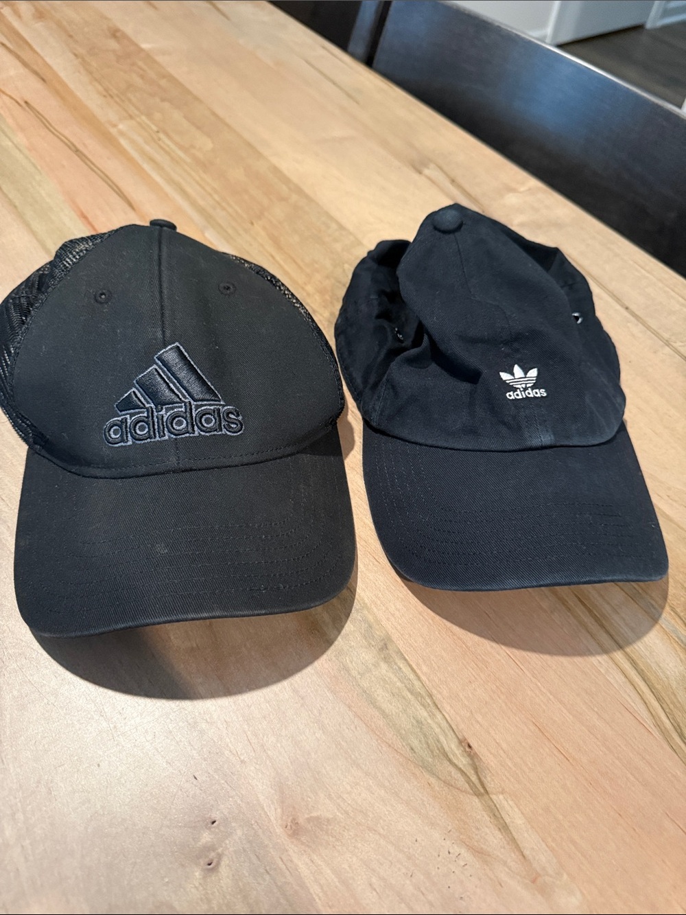 adidas Men’s Black Twin Logo Baseball Caps